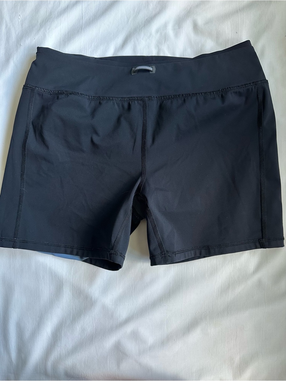 On Running Women's Light Blue Layered Shorts with Black Waistband - Picture 6 of 13